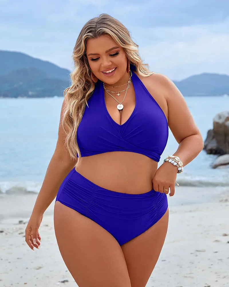 Emoswimsuit - Tummy Control Bathing Suits Modest High Waisted Bikini Sets