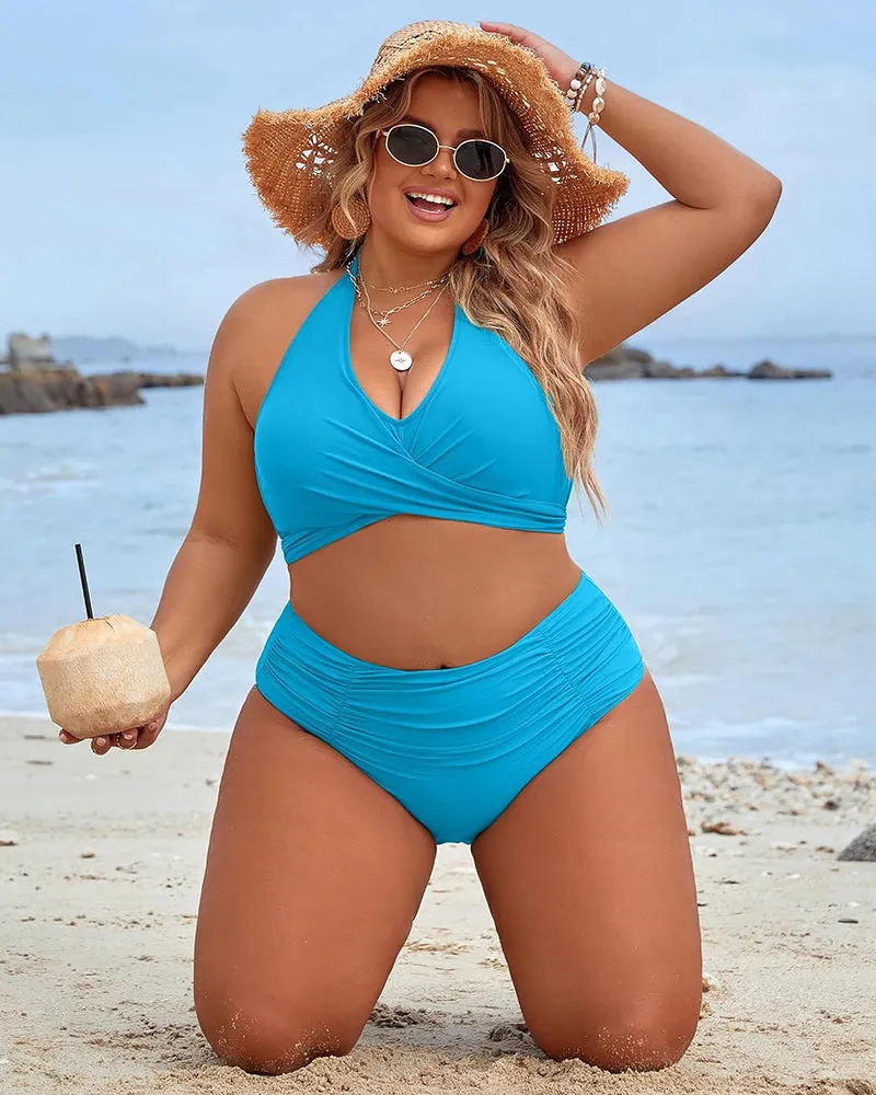 Emoswimsuit - Tummy Control Bathing Suits Modest High Waisted Bikini Sets