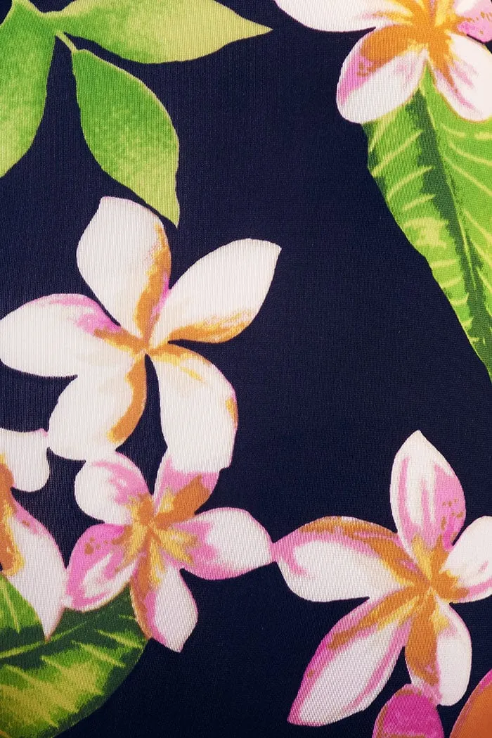 Esther Williams Tropical Flower Print Retro Vintage Bikini Top