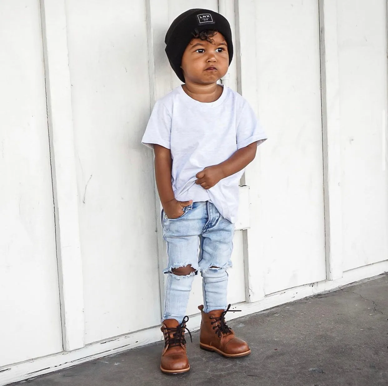 Faded Blue Kids Skinny Jeans