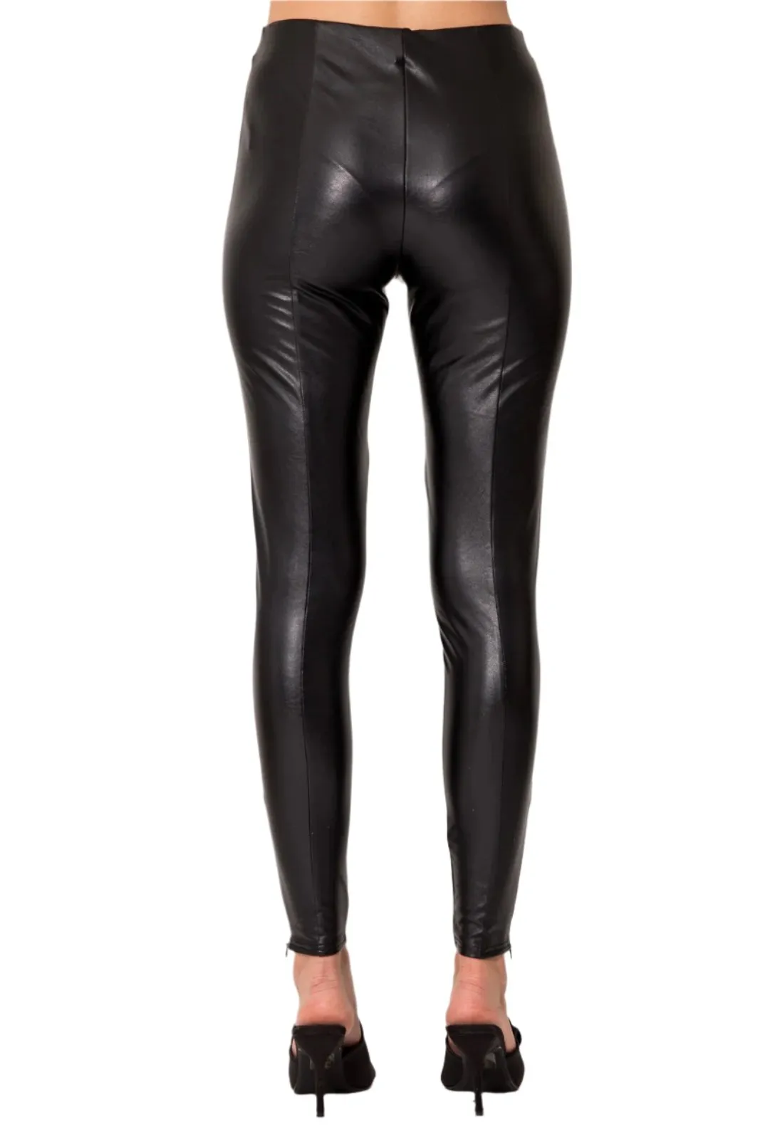 Faux Leather Stretchy Leggings