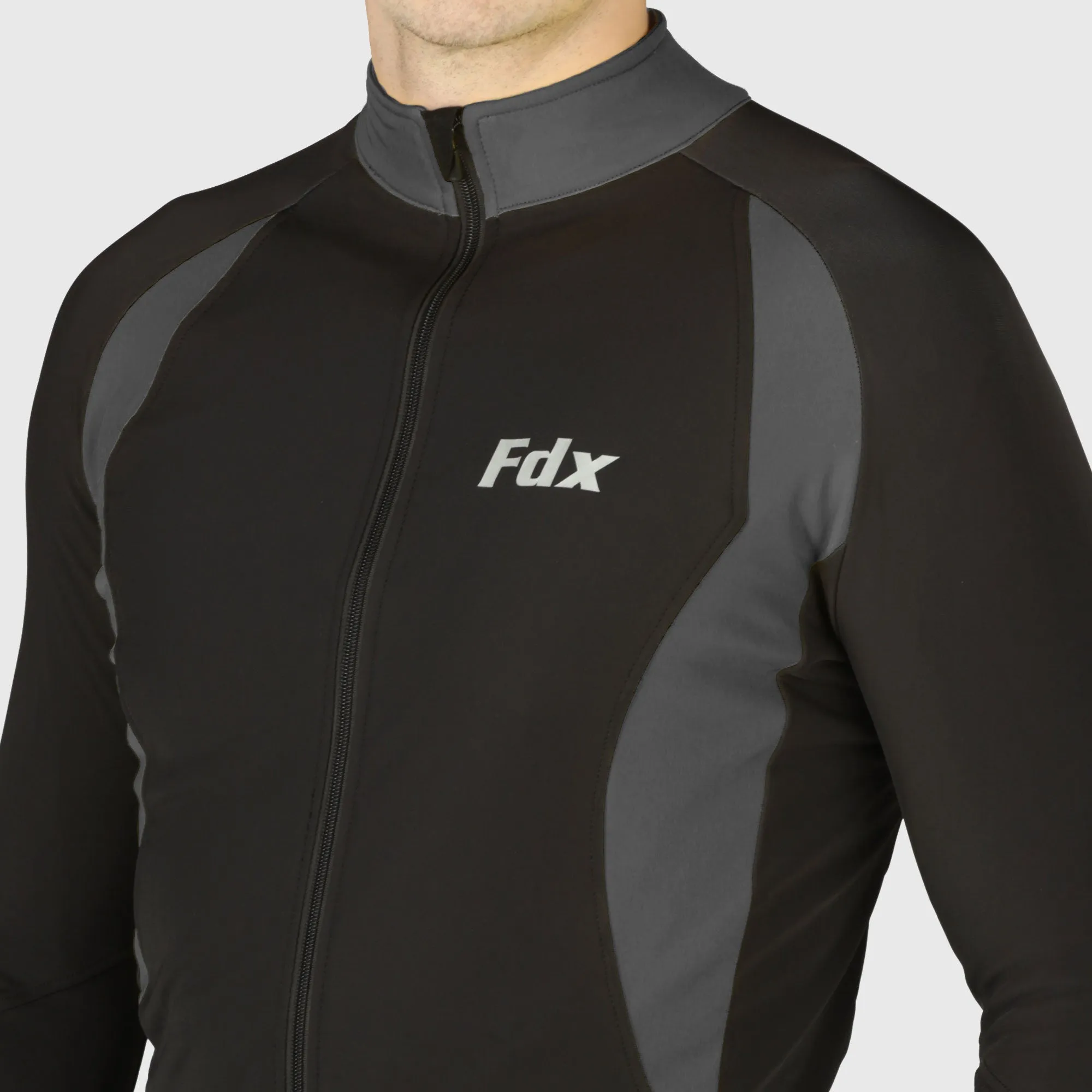 Fdx Viper Men's & Boy's Grey Thermal Roubaix Long Sleeve Cycling Jersey
