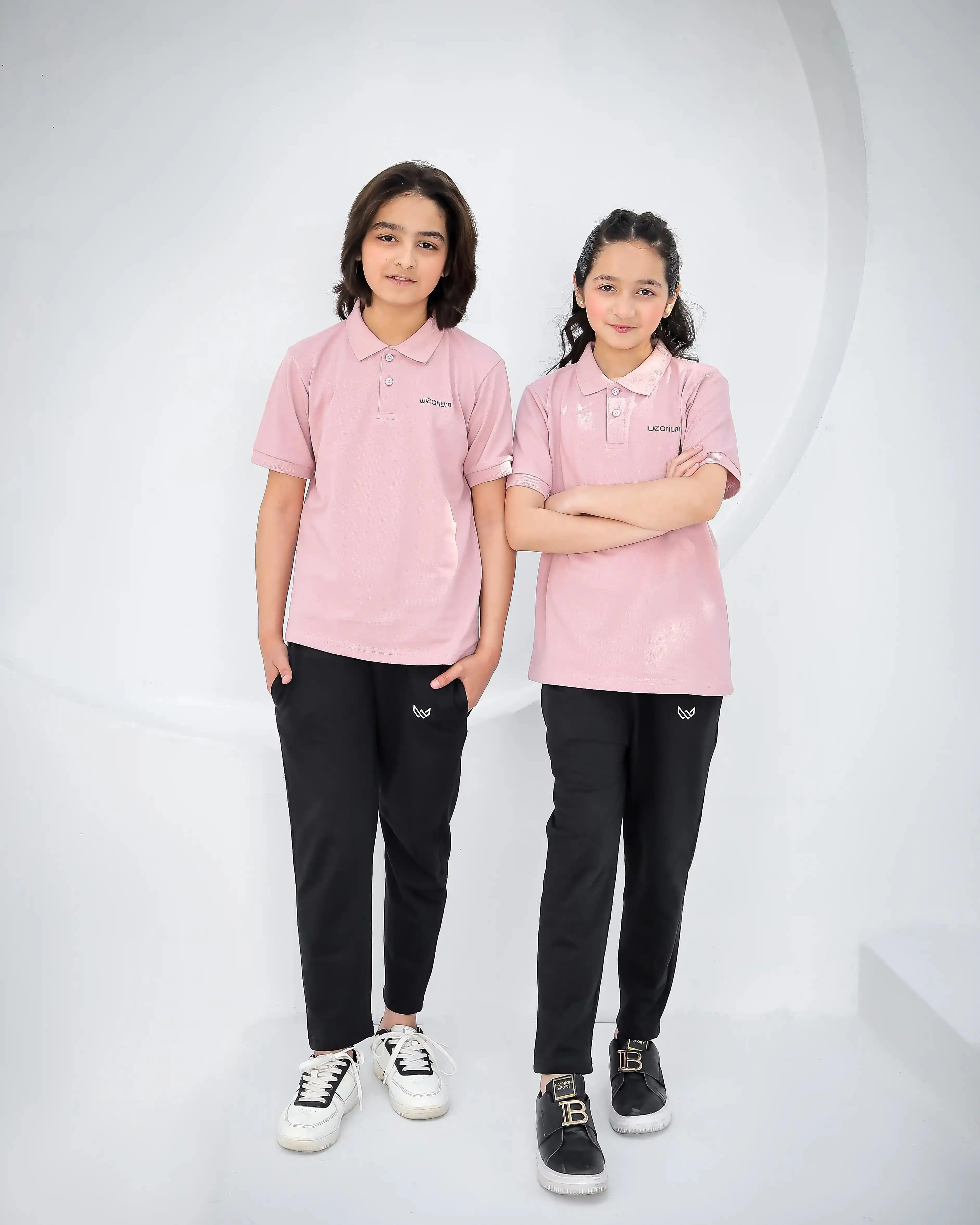 Fine Edition Kids - Premium Cotton Polo Twinset
