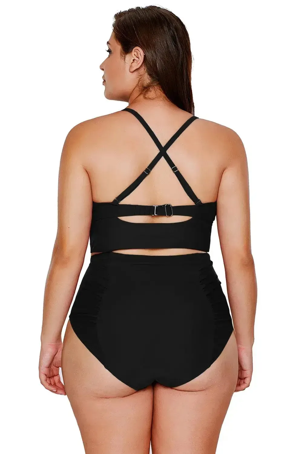 Floral Lace Swimsuit Set | High Waist Bikini | Rash Guard