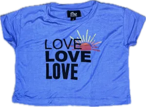 FLOWERS BY ZOE- New Purple Love Short Sleeve Tee
