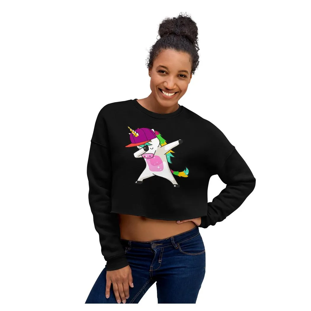 Flyboy Dab Unicorn Crop Sweatshirt