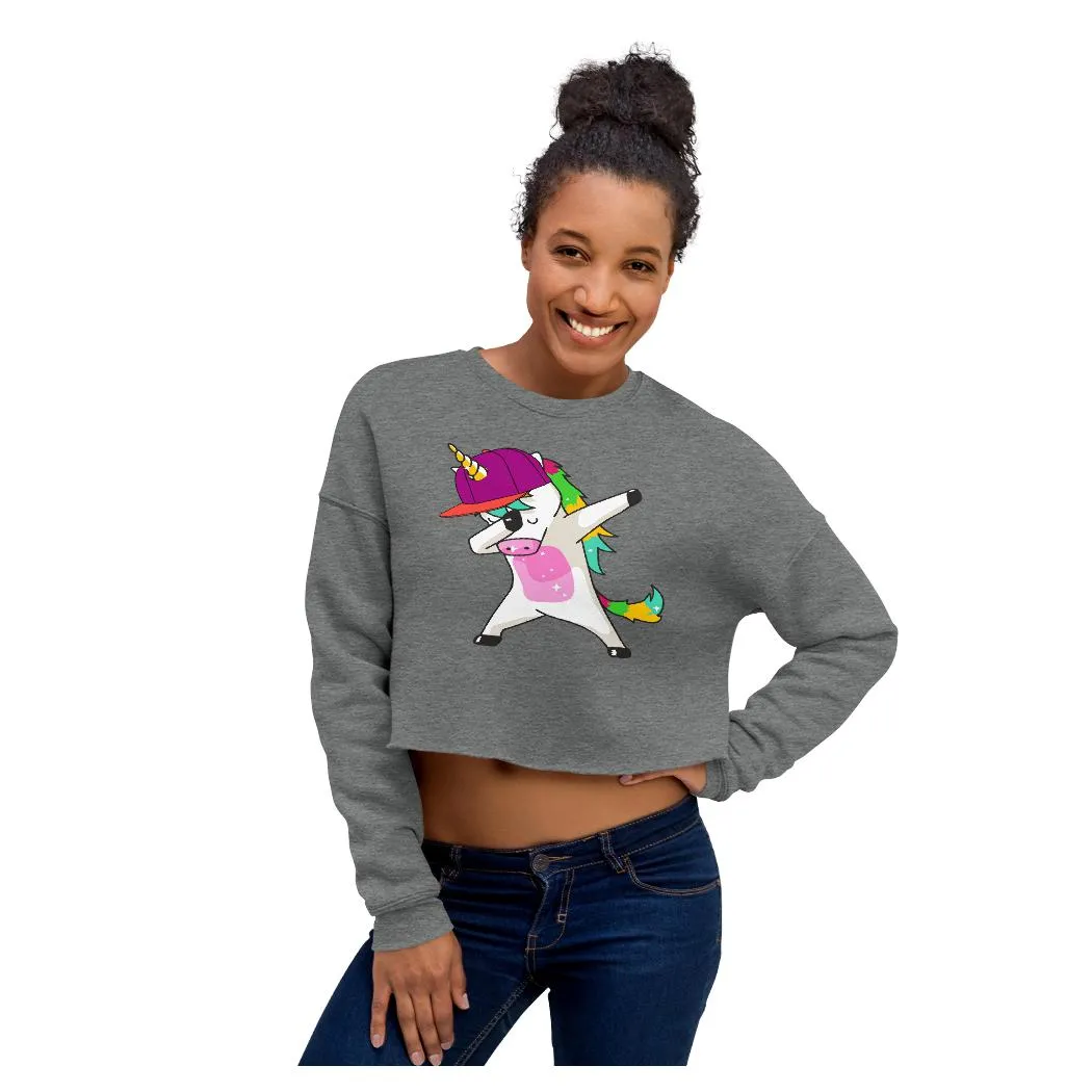 Flyboy Dab Unicorn Crop Sweatshirt