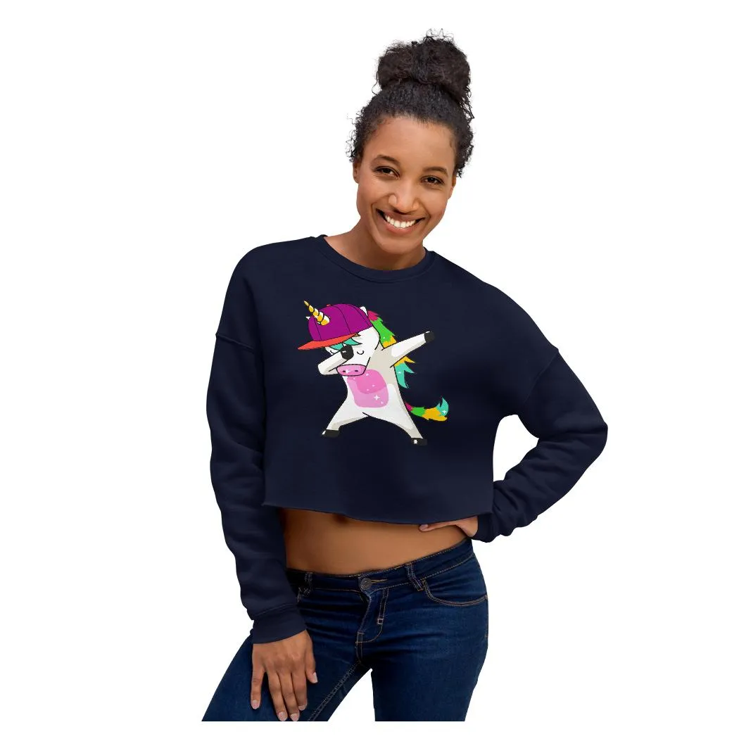 Flyboy Dab Unicorn Crop Sweatshirt