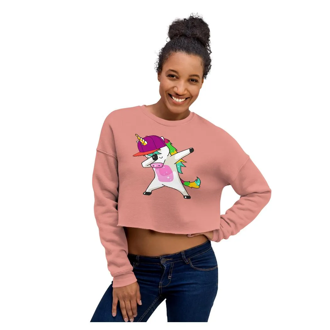 Flyboy Dab Unicorn Crop Sweatshirt