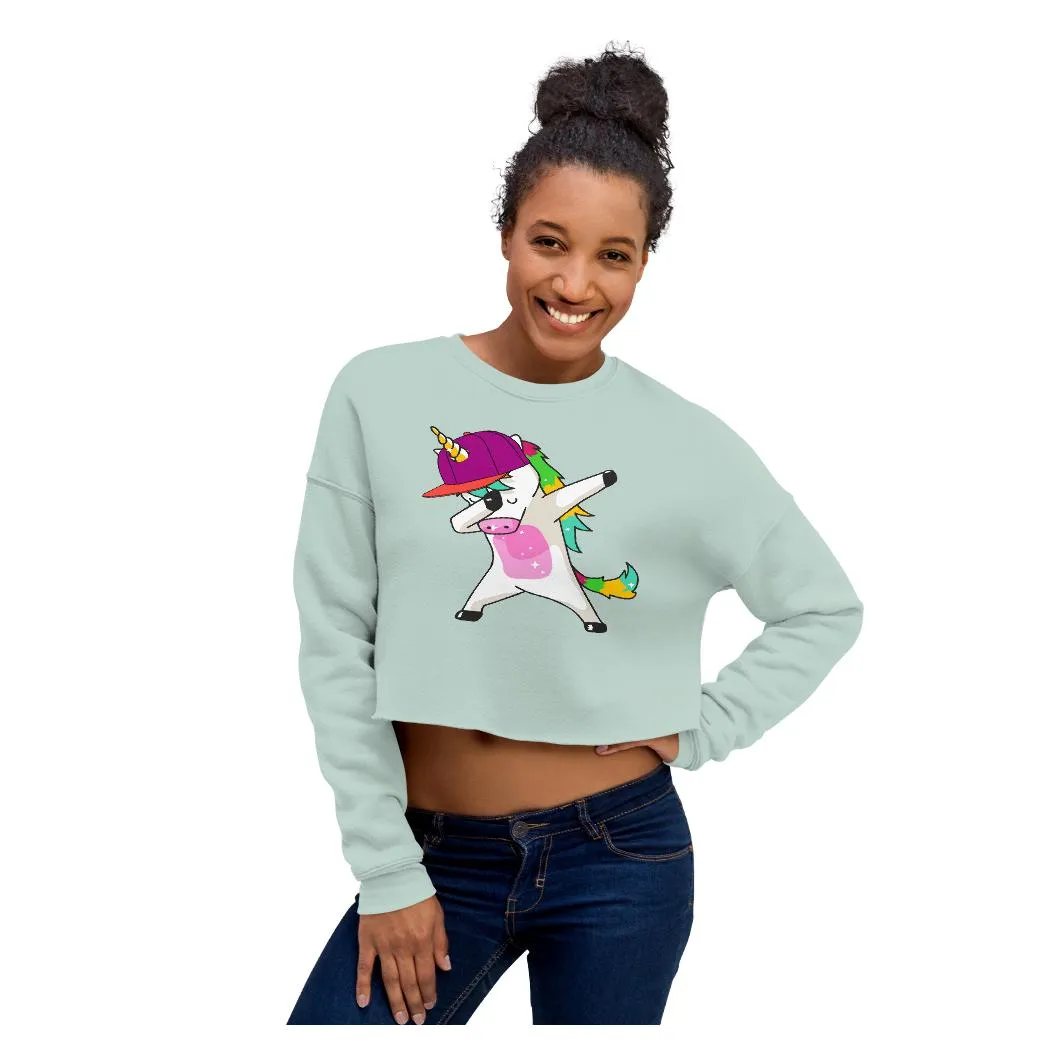 Flyboy Dab Unicorn Crop Sweatshirt