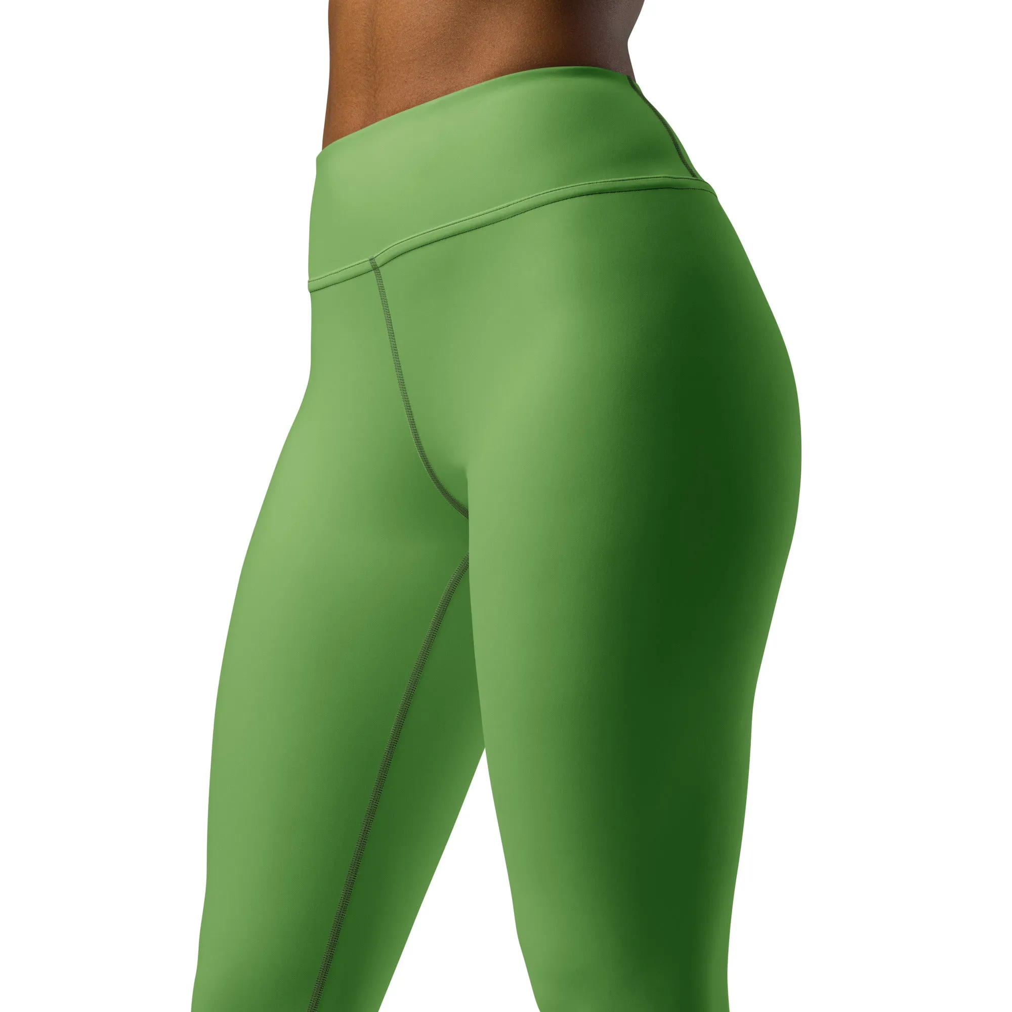 FOREST GREEN - WOMEN'S HIGH WAIST YOGA LEGGINGS