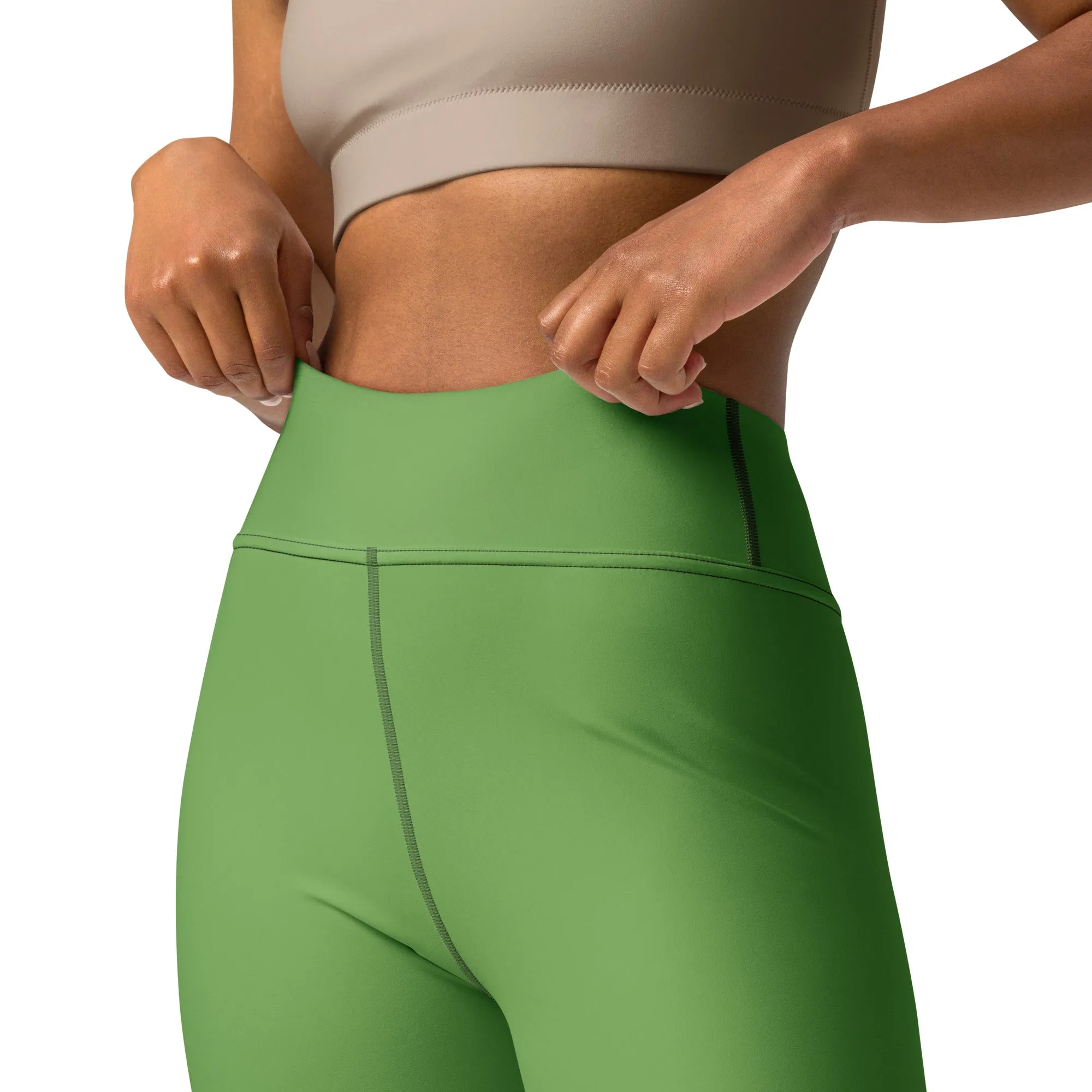 FOREST GREEN - WOMEN'S HIGH WAIST YOGA LEGGINGS