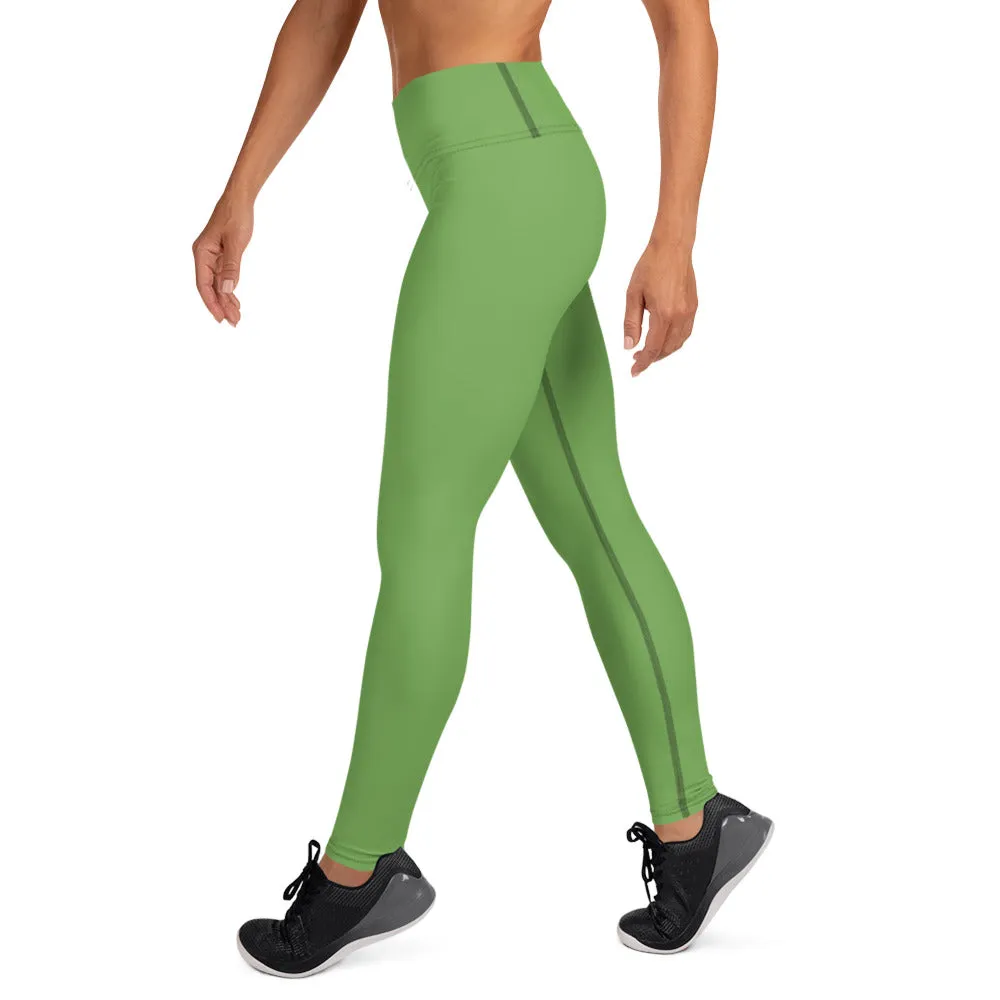 FOREST GREEN - WOMEN'S HIGH WAIST YOGA LEGGINGS
