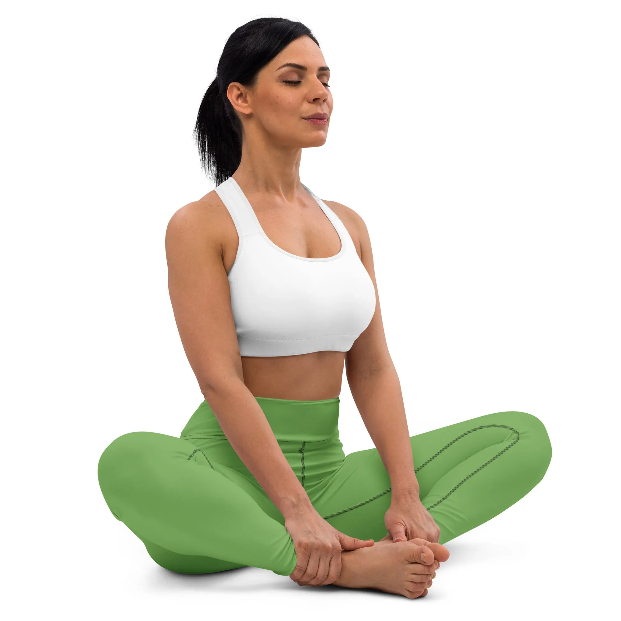 FOREST GREEN - WOMEN'S HIGH WAIST YOGA LEGGINGS