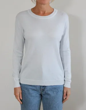 Frankies Long Sleeve Lurex Top - White/Silver