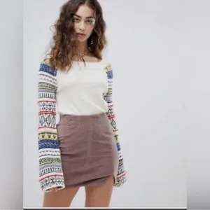 Free People Fairground Thermal Knit Long Sleeve Sweater