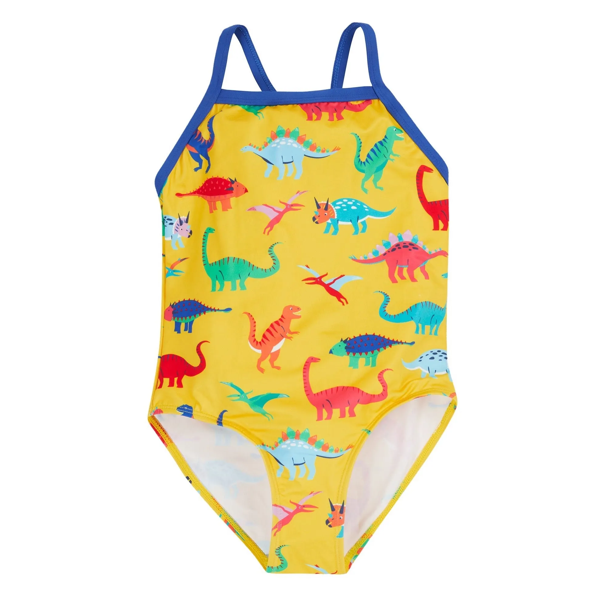 Frugi Ruby Swimsuit Yellow Dino Roar