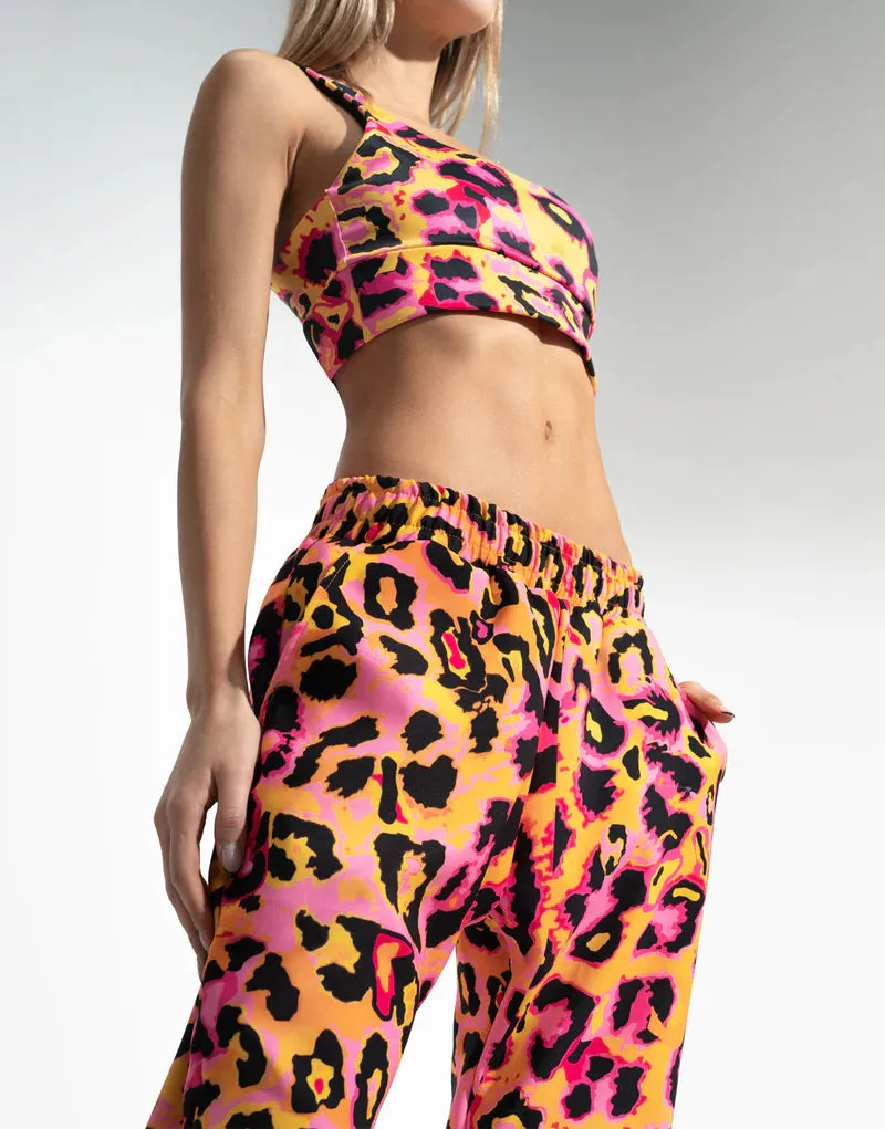 FUCSIA CHEETAH JOGGER
