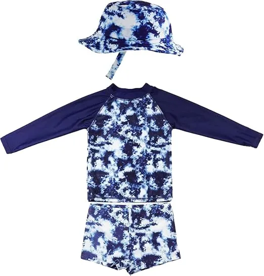 Funky Junque 3 Piece UPF 50  Matching Long Sleeved Rash Shirt