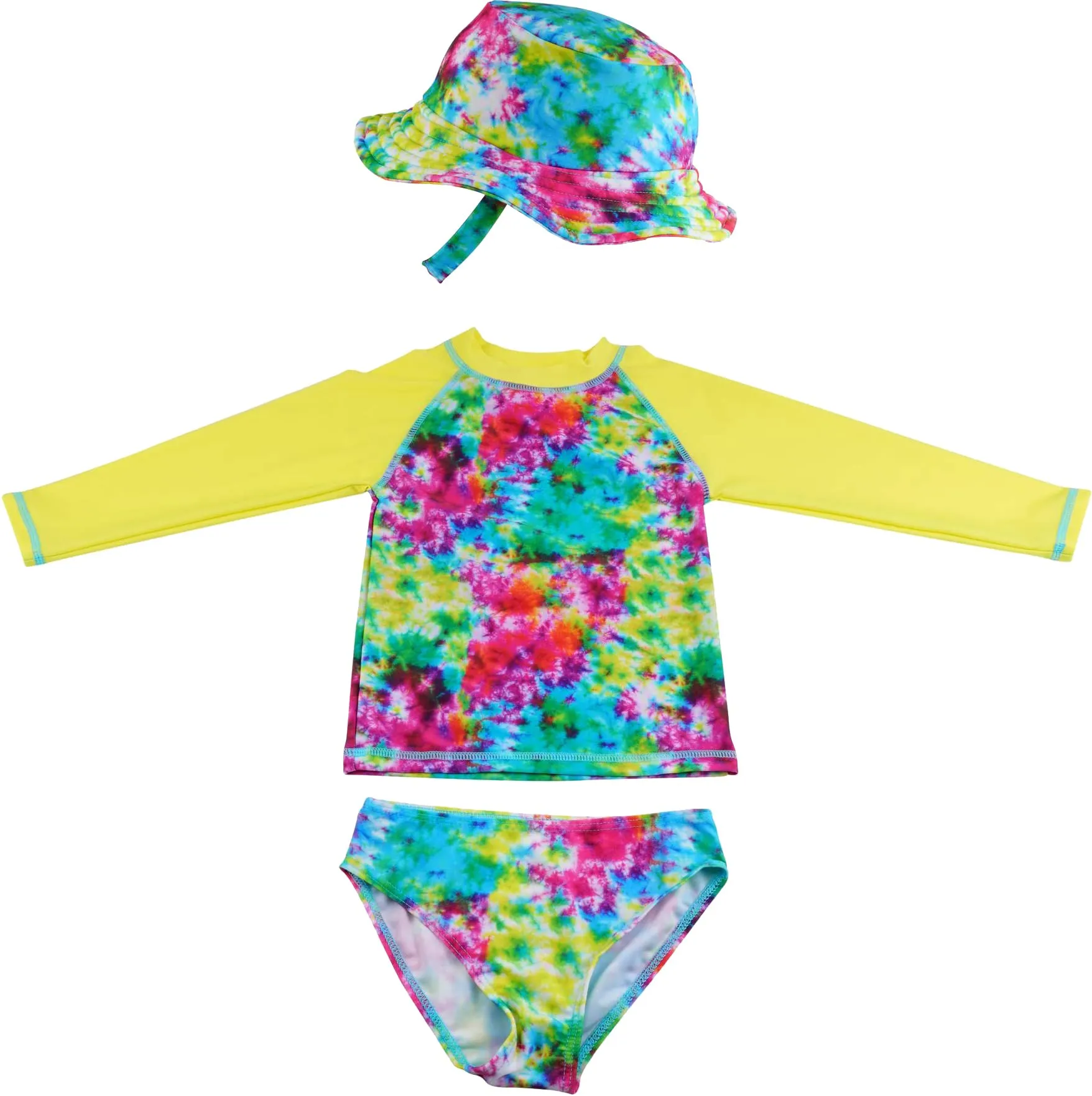 Funky Junque 3 Piece UPF 50  Matching Long Sleeved Rash Shirt