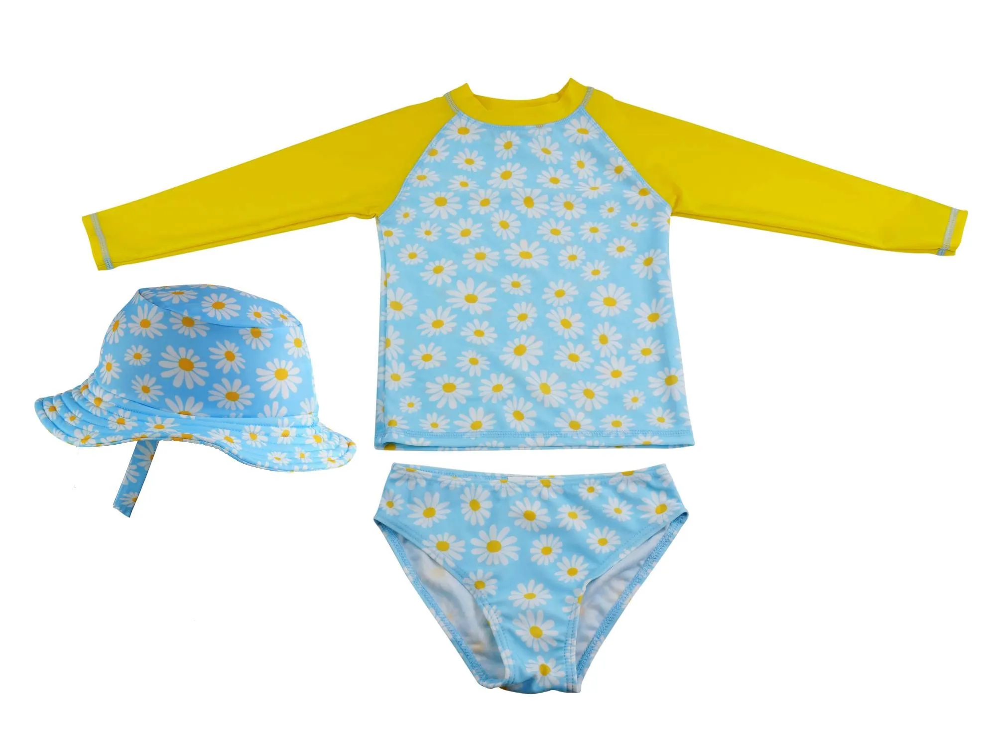Funky Junque 3 Piece UPF 50  Matching Long Sleeved Rash Shirt