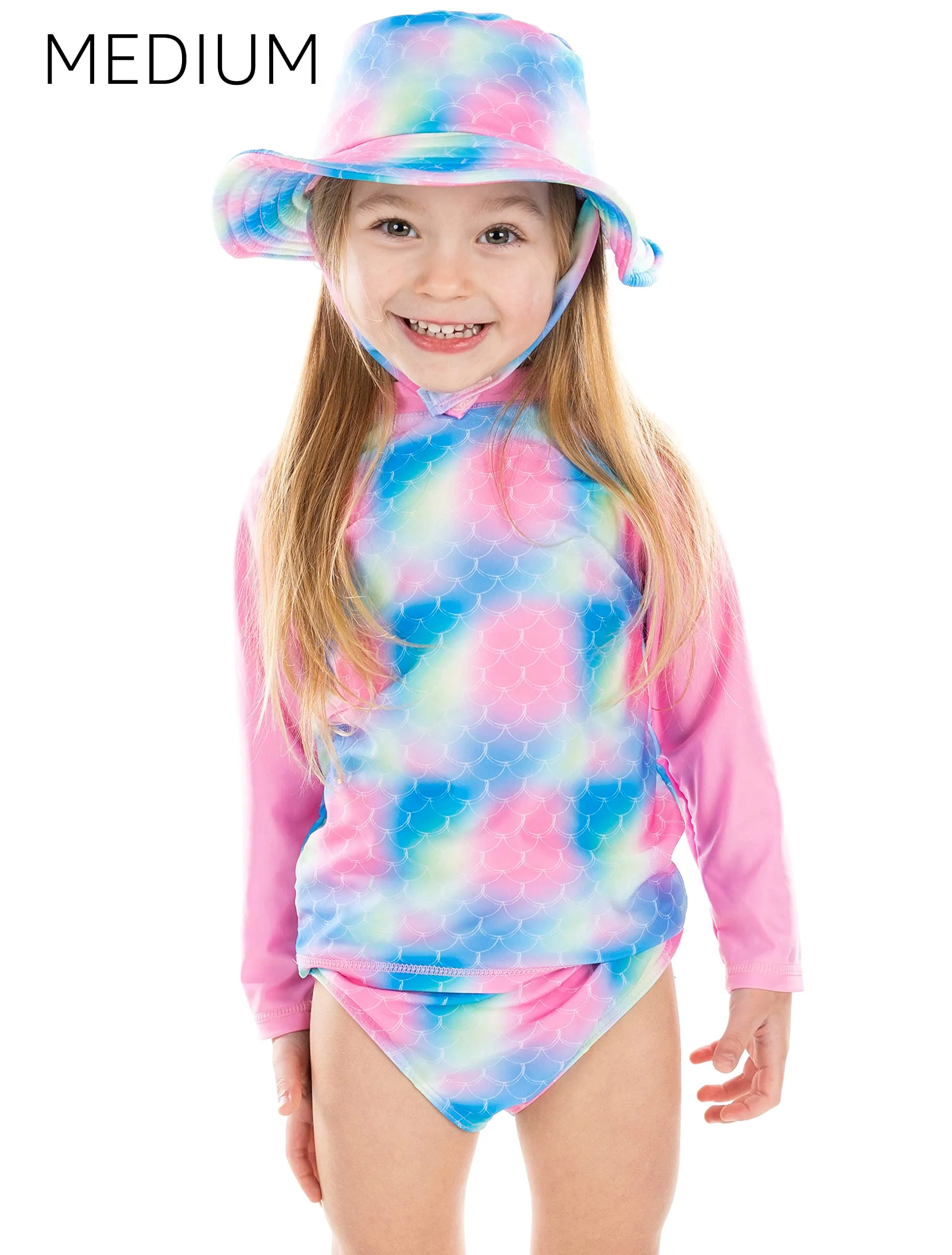 Funky Junque 3 Piece UPF 50  Matching Long Sleeved Rash Shirt