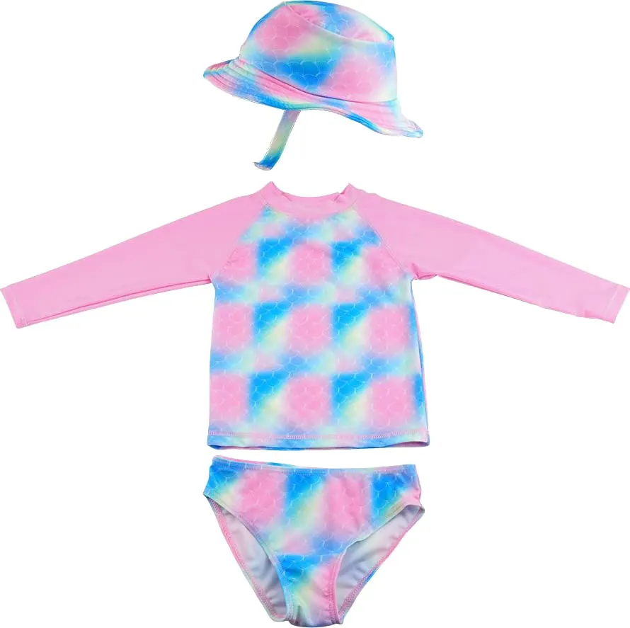 Funky Junque 3 Piece UPF 50  Matching Long Sleeved Rash Shirt