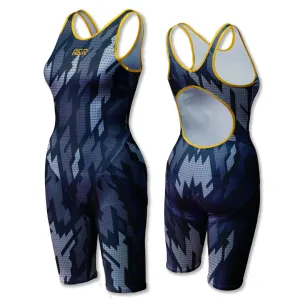 Galactic Nebula Women's Open Back Kneeskin Tech Suit Swimsuit