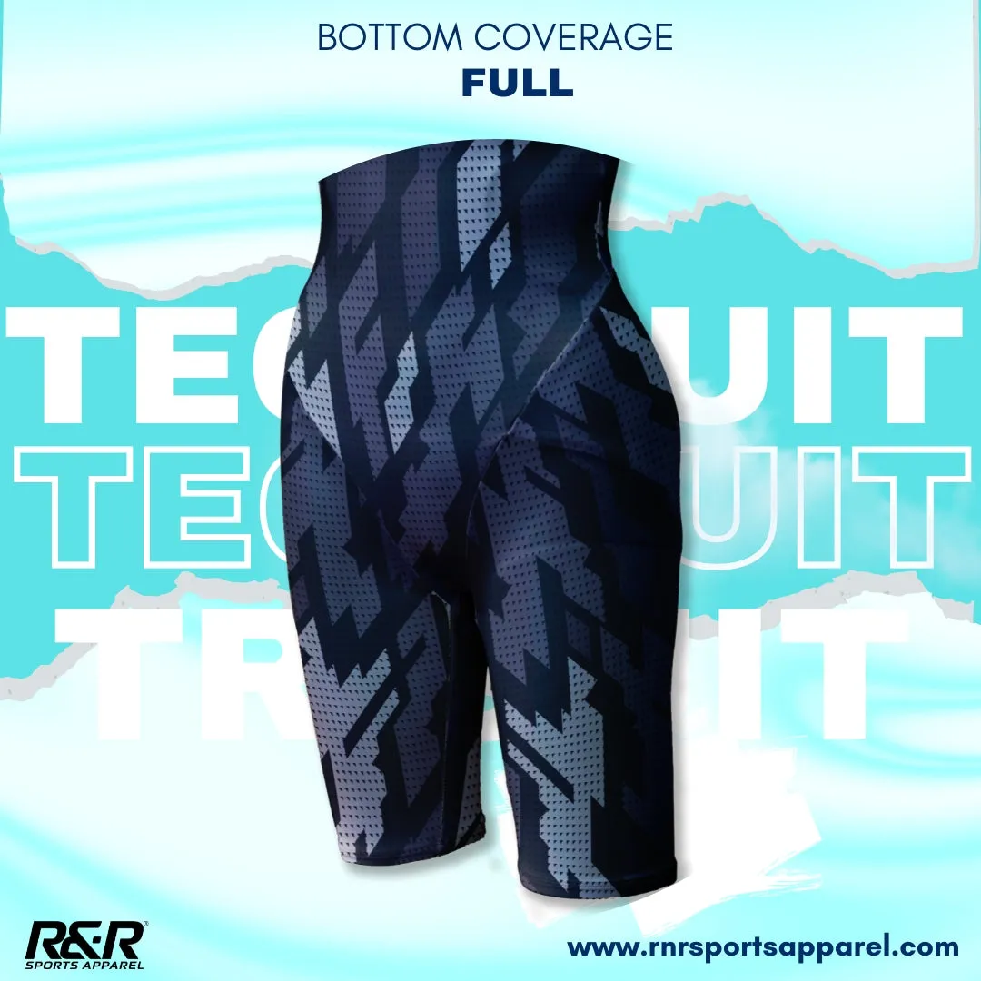 Galactic Nebula Women's Open Back Kneeskin Tech Suit Swimsuit