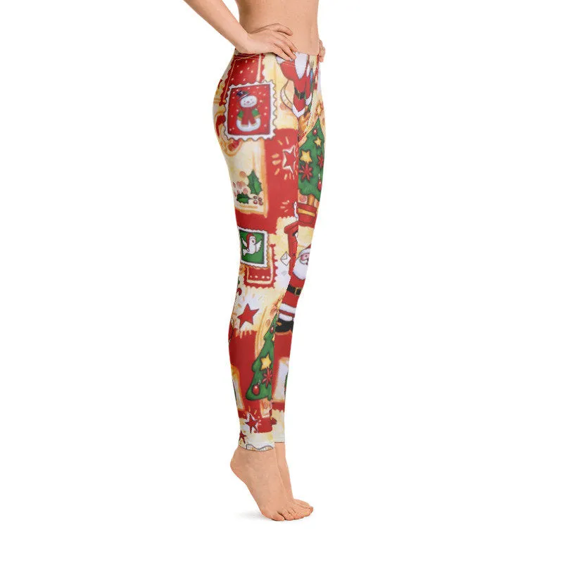 Gift Wrapping Christmas Leggings