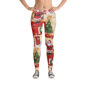 Gift Wrapping Christmas Leggings