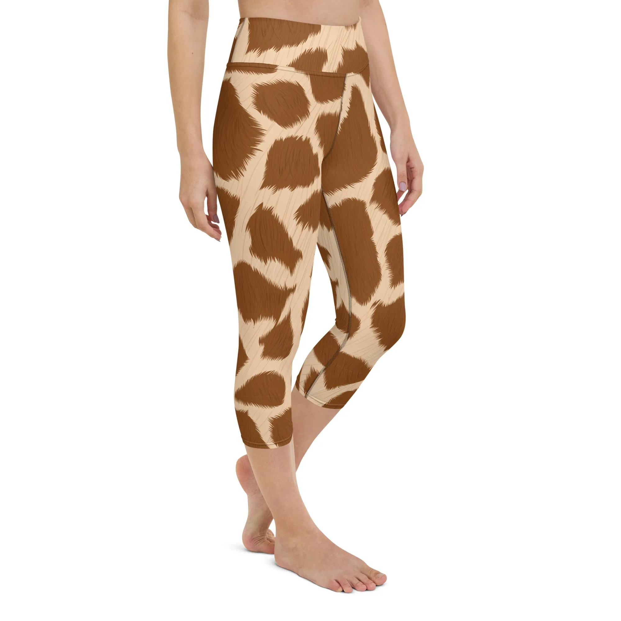 Giraffe High-waist Yoga Capri Leggings