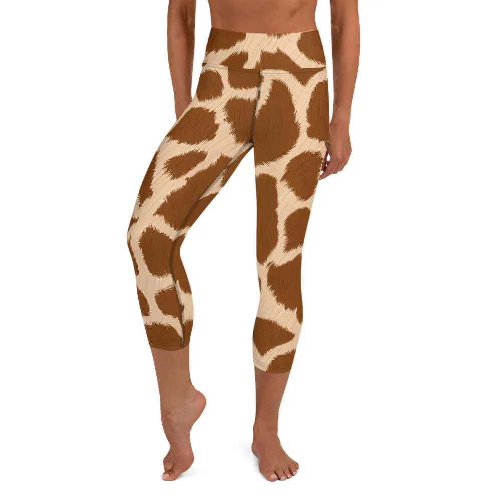 Giraffe High-waist Yoga Capri Leggings