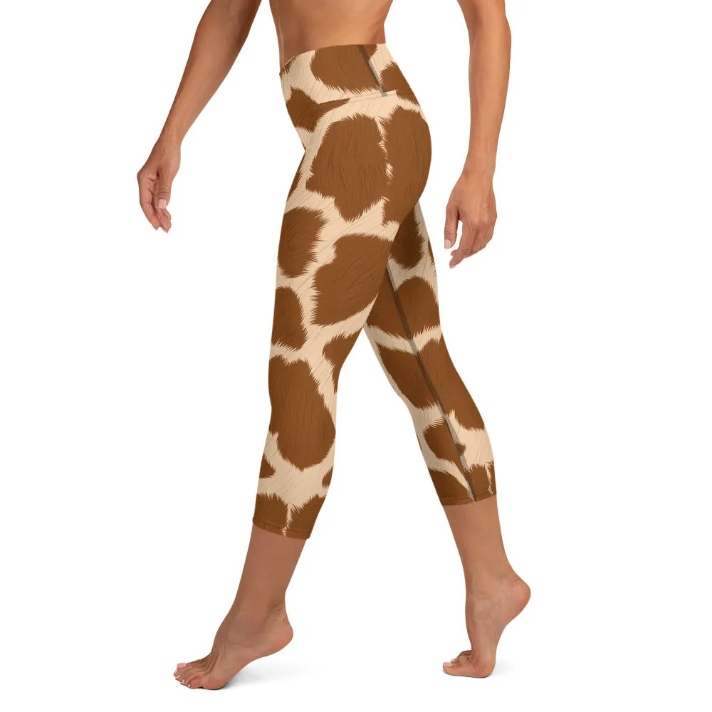 Giraffe High-waist Yoga Capri Leggings