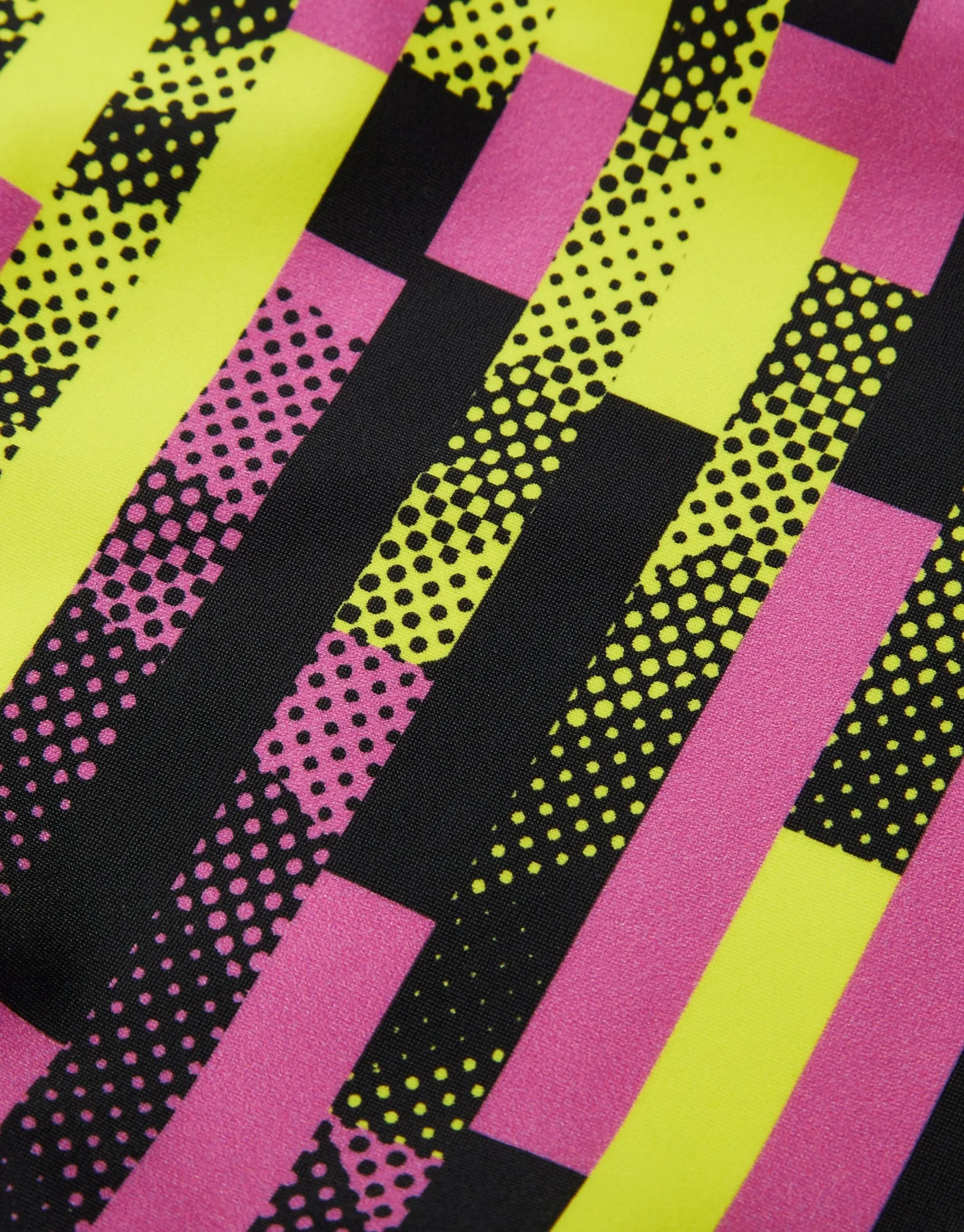 Girls Digital Allover Splashback Swimsuit - Black/Pink/Lemon