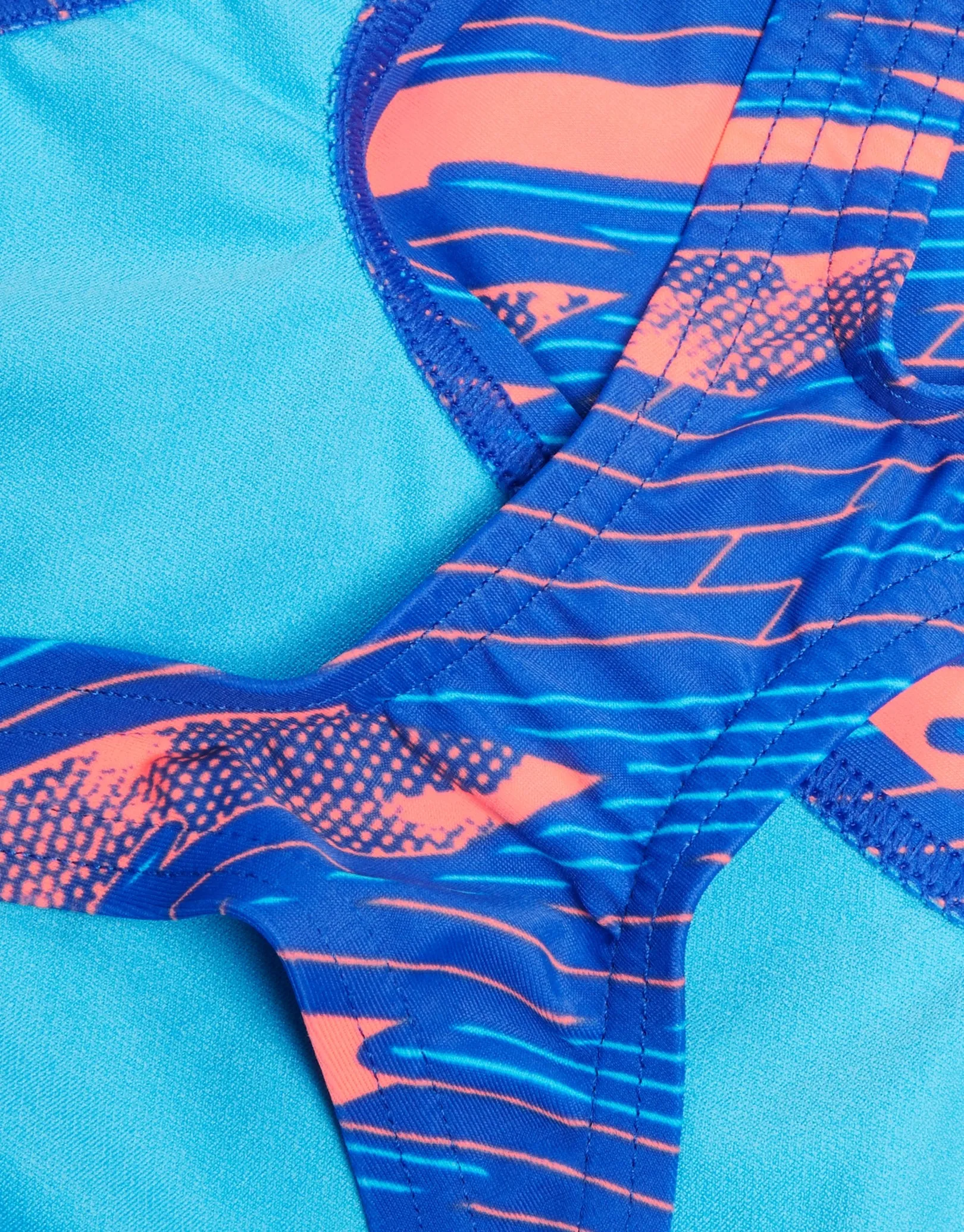 Girls Hyperboom Allover Medalist Swimsuit - Red/Blue