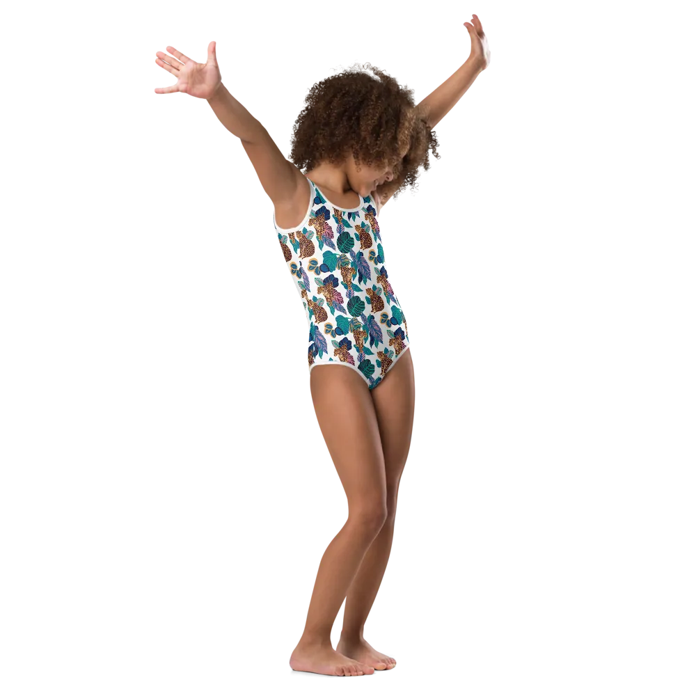 Girl's Jungle Jaguar One Piece Swimsuit