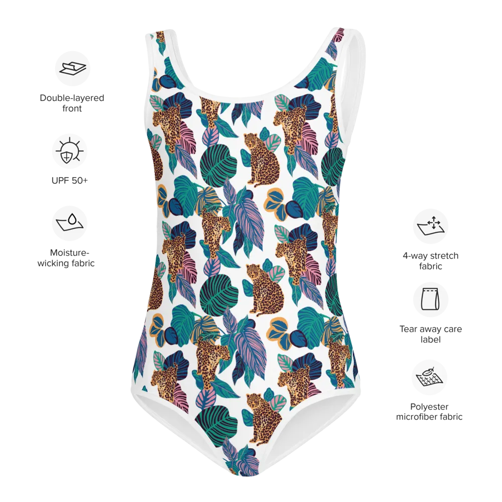 Girl's Jungle Jaguar One Piece Swimsuit