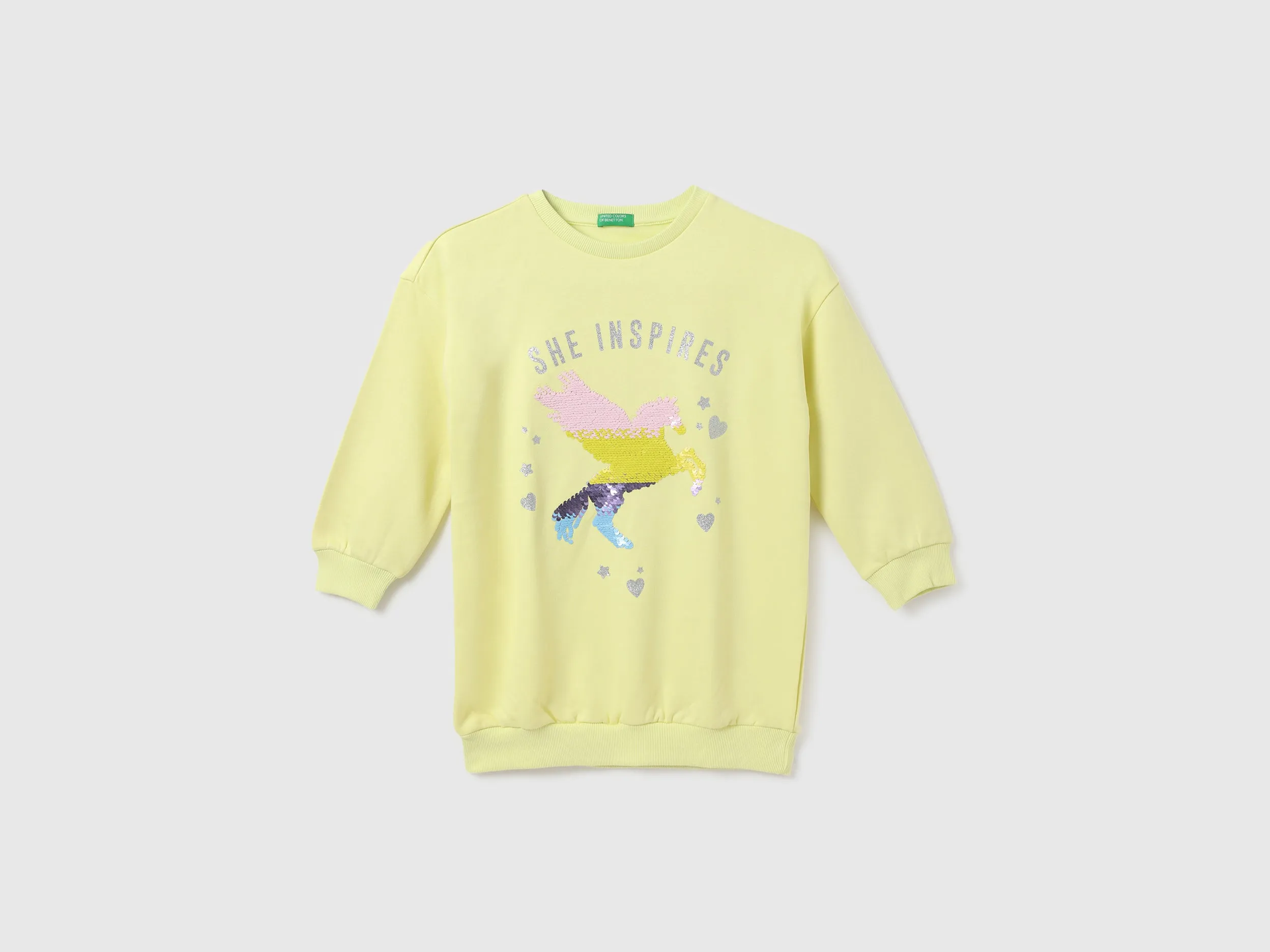 Girls Printed Round Neck Sweatshirt