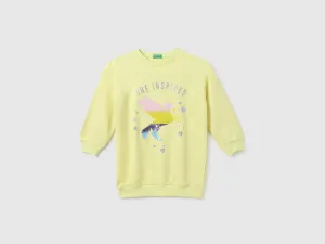 Girls Printed Round Neck Sweatshirt