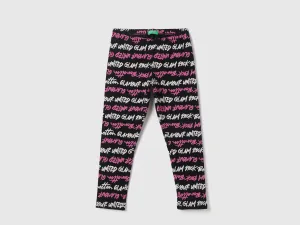 Girls Typography Regular Fit Leggings