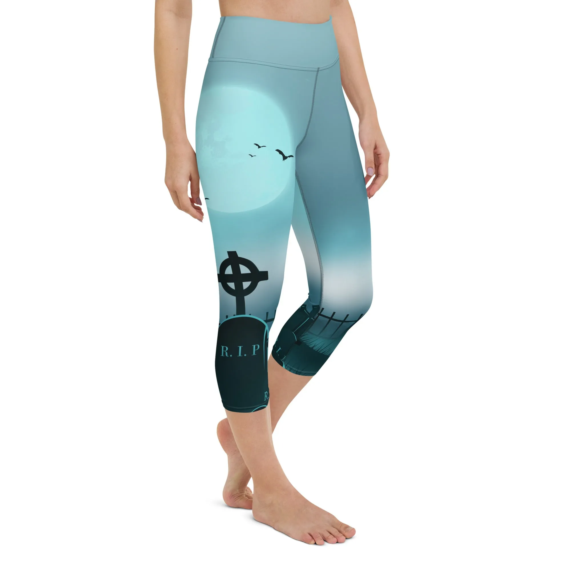 Graveyard High-waist Yoga Capri Leggings