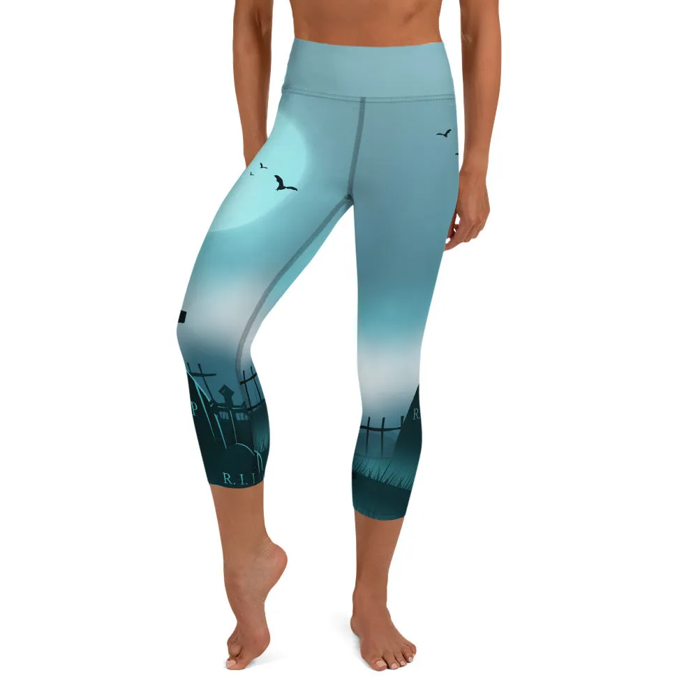 Graveyard High-waist Yoga Capri Leggings