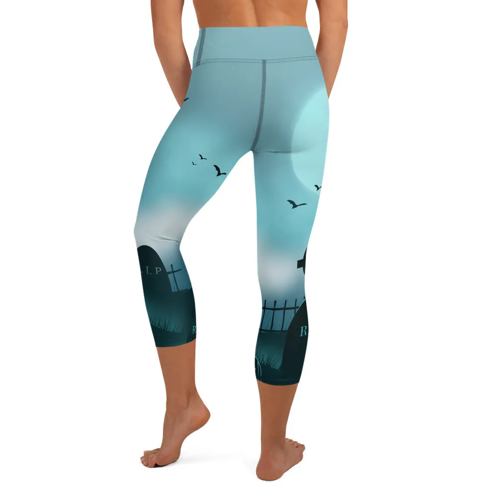 Graveyard High-waist Yoga Capri Leggings
