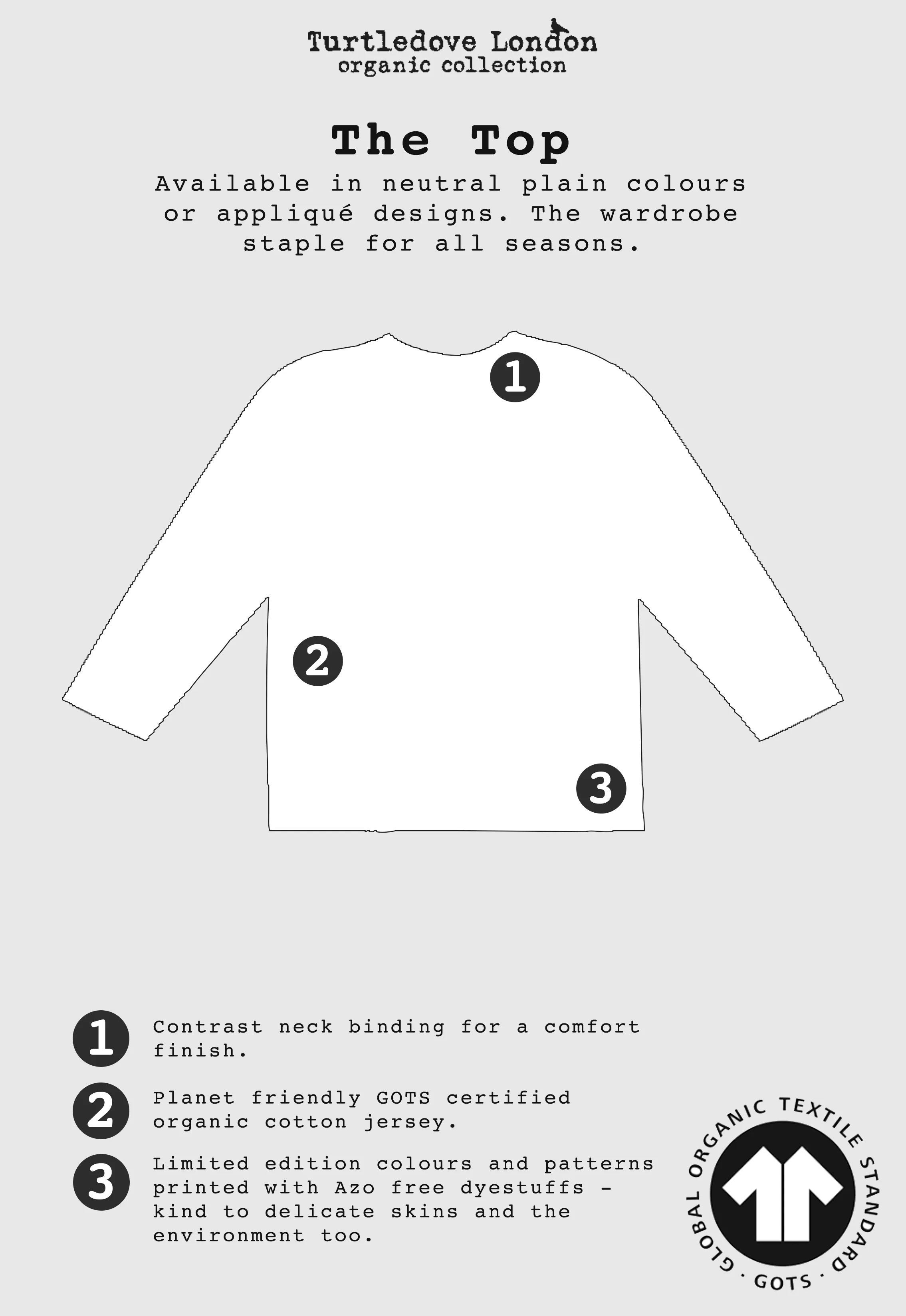 Grey Calm Slogan Print Top