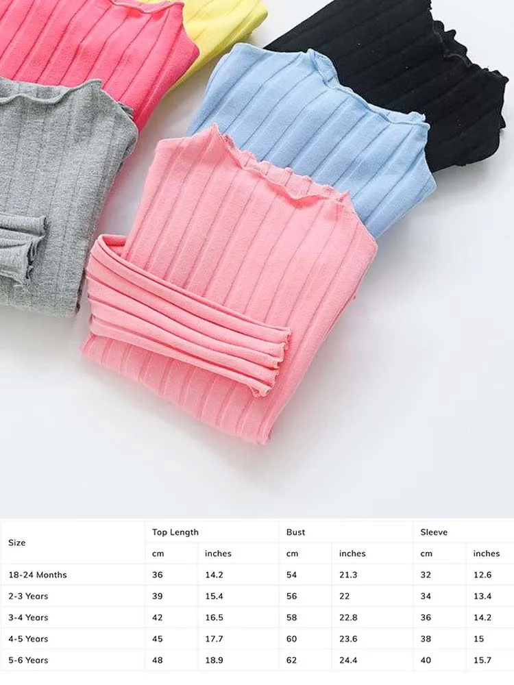 Grey Ribbed Long Sleeve Girls Top