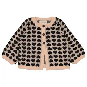 Gulsah Knitted Heart Baby Cardigan
