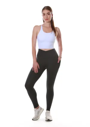 Gym Bunny V-front pocket leggings - Black