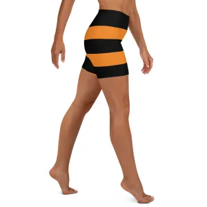 Halloween Stripes Yoga Shorts