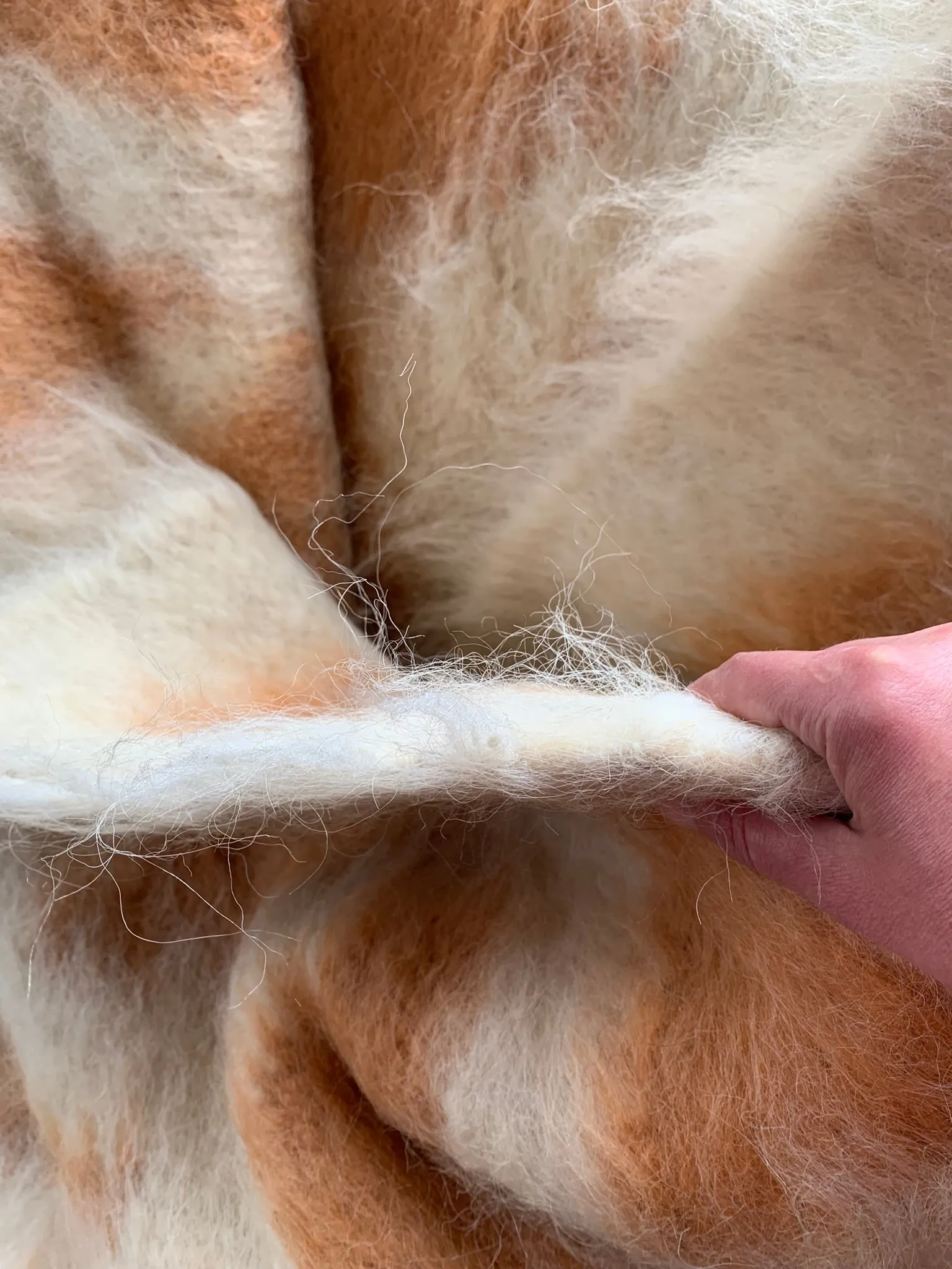 Heavy Throw Blanket Sheep Wool Organic
